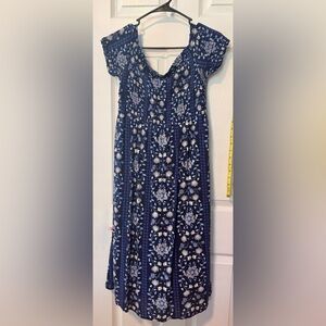 Old Navy Navy Blue Floral Maxi Skirt